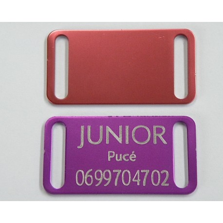 Plaque identification chien rose petit modele