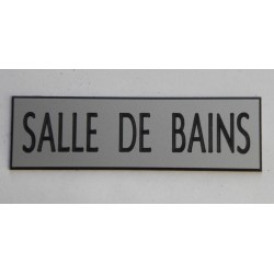 plaque adhésive "SALLE DE BAINS" argenté