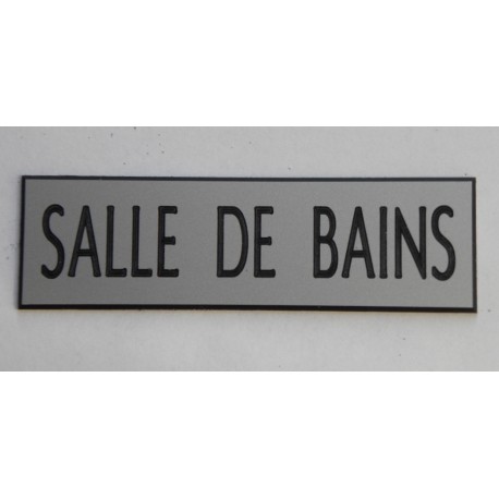 plaque adhésive "SALLE DE BAINS" argenté