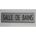 plaque adhésive "SALLE DE BAINS" argenté