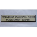 plaque de boite aux lettres,  sonnette format 20 x 100 mm personnalisable 2 lignes  fond ivoire