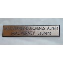 plaque de boite aux lettres,  sonnette format 20 x 100 mm personnalisable 2 lignes  fond cuivre