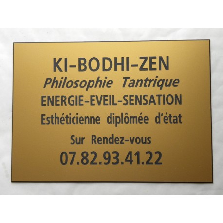plaque professionnelle personnalisée 4 ou 6 lignes