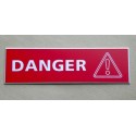 plaque adhésive "DANGER" rouge