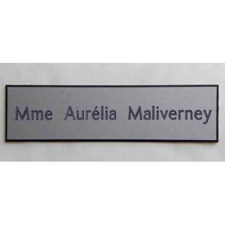 plaque de boite aux lettres,  sonnette format 25 x 100 mm personnalisable 1 ligne