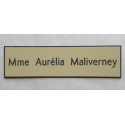 plaque de boite aux lettres, ivoire format 25 x 100 mm personnalisable 1 ligne