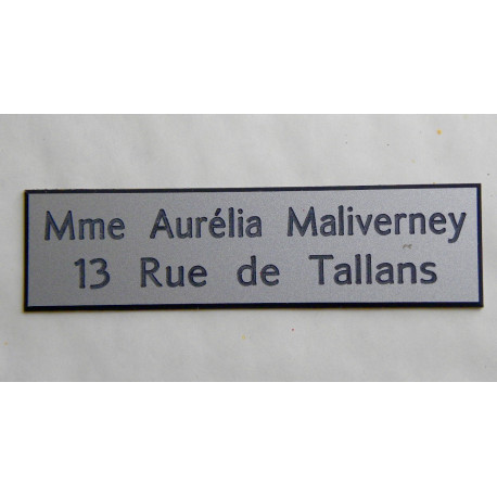 Plaque de boite aux lettres format standard 10 x 2,5 cm
