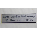 Plaque de boite aux lettres format standard 10 x 2,5 cm