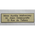 plaque de plaque boite à lettres ivoire 3 ligne personnalisation en ligne 25x100 mm