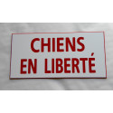 plaque adhésive "CHIENS EN LIBERTÉ"