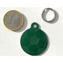 Médaille "FOOT" verte pour Chien gravure 1 face