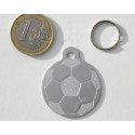 Médaille "FOOT" argentée pour Chien gravure 1 face 32 mm