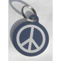 Médaille gravée "PEACE AND LOVE" argentée pour Chien personnalisable gravure 1 face Ft 32 mm