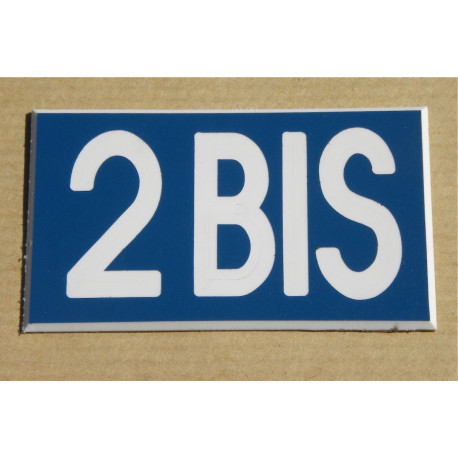 plaque numéro  boite aux lettres,  bleu  ft 35 x 50 mm personnalisable