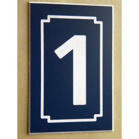 NUMERO DE RUE bleu plaque 150 x 100 mm gravée