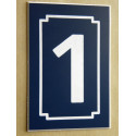NUMERO DE RUE bleu plaque 150 x 100 mm gravée