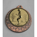 MEDAILLE GRAVEE THEME "PÉTANQUE féminine" 40 MM GRAVURE PERSONNALISATION