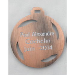 MEDAILLE GRAVEE THEME "RUGBY" 40 MM GRAVURE PERSONNALISATION 2