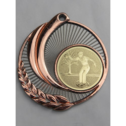 MEDAILLE GRAVEE THEME "PÉTANQUE masculine" 50 MM GRAVURE PERSONNALISATION