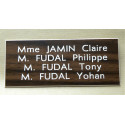 plaque de porte autocollante format 50 x 120 mm couleur bois 4 lignes