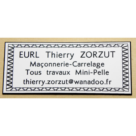 plaque de porte blanche format 50 x 120 mm personnalisable 4 lignes