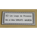 plaque de porte blanche format 50 x 120 mm personnalisable 2 lignes