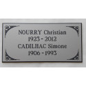 plaque funéraire  4 lignes de 18 caractères MAXIMUM chacune