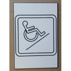plaque adhésive "ACCES HANDICAPÉ RAMPE"  format 100 x 150 mm
