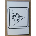 plaque adhésive "ACCES HANDICAPÉ RAMPE"  format 100 x 150 mm