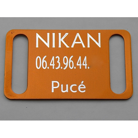 plaque identification chien grand modele gravure offerte 4 lignes