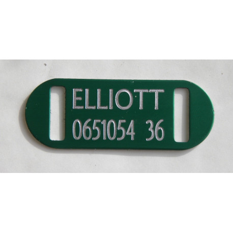 Plaque identification chat  couleur verte gravure gratuite