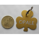 Médaille chien moyen trefle dorée gravure 1 ou 2 faces