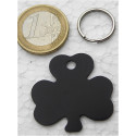 Medaille chien trefle aluminium gravure 2 faces pour chien moyen