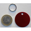 Médaille gravée rouge grand Chien personnalisable gravure