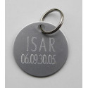 Médaille argentée pour grand Chien personnalisable gravure 1 ou 2 faces