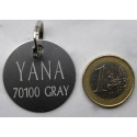 Médaille argentée pour grand Chien personnalisable gravure 1 ou 2 faces