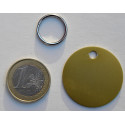 Médaille gravée dorée pour Chien personnalisable gravure 1 ou 2 faces Ft 32 mm