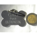 Médaille os argenté pour grand chien gravure 1 ou 2 faces
