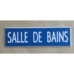plaque  adhésive "SALLE DE BAINS" bleu