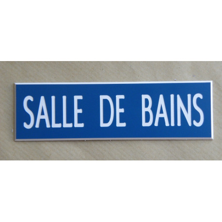 plaque  adhésive "SALLE DE BAINS" bleu
