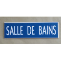 plaque  adhésive "SALLE DE BAINS" bleu