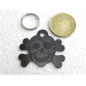 Médaille "corsaire" noire pour chien moyen gravure 1 face