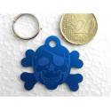 Médaille "corsaire" bleu pour chien moyen gravure 1 face