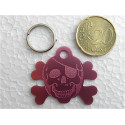 Médaille "corsaire" rose pour chien moyen gravure 1 face