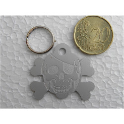 Médaille "corsaire" argenté pour chien moyen gravure 1 face