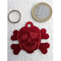 Médaille gravée "corsaire" rouge pour grand chien gravure 1 face