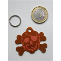 Médaille gravée "corsaire" orange pour grand chien gravure 1 face