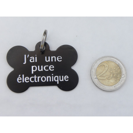 Médaille os noire pour grand chien gravure 1 ou 2 faces