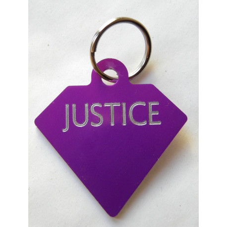 Médaille gravée diamant violette pour grand Chien gravure 2 faces