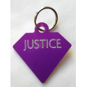 Médaille gravée diamant violette pour grand Chien gravure 2 faces